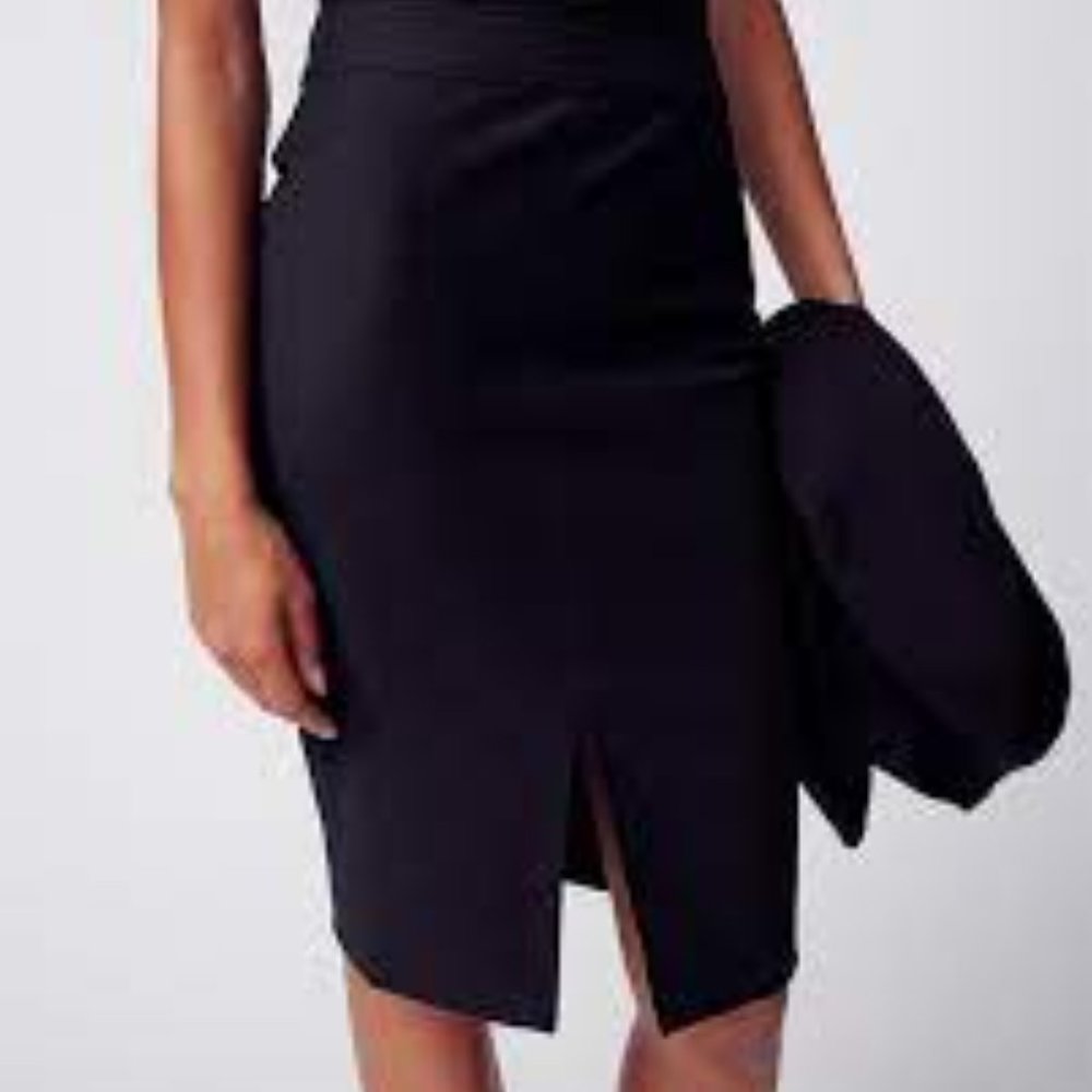 WHBM Comfort Stretch Black Pencil Skirt Size